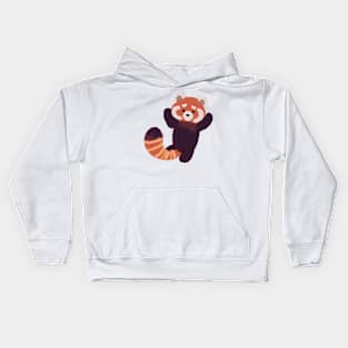 Cute red panda standing Kids Hoodie